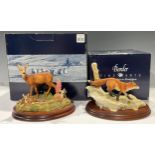 A Border Fine Arts resin model, In A Sunny Glade, B0255, 16.5cm, certificate, boxed; another,