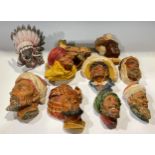 A collection of Bossons and other plaster wall plaques, etc (9)