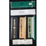 A Gucci lady's wristwatch, certificate, boxed; another; an Accurist wristwatch, boxed (3)