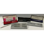A collection of eight Parker pens, all boxed