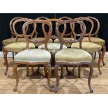 A harlequin suite of nine Victorian dining chairs (9)