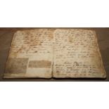 Cookery - a 19th century manuscript recipe book, inscribed to inside front board ** Baker ** 1737,