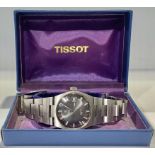 A Tissot stainless steel gentleman's watch, Automatic PR 516, non-reflective dial, baton indicators,