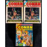 Marvel Treasury Edition Conan the Barbarian #4 (2 copies) #15 (1974-77). Bronze Age Marvel