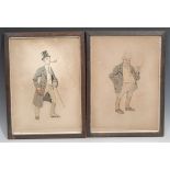 Joseph Clayton Clark (1857 - 1937) A pair, Typical Smokers signed with pseudonym Kyd, labels to
