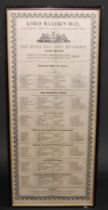 City of London & Political History - a 19th century silk souvenir bill or menu, Lord Mayor’s Day,