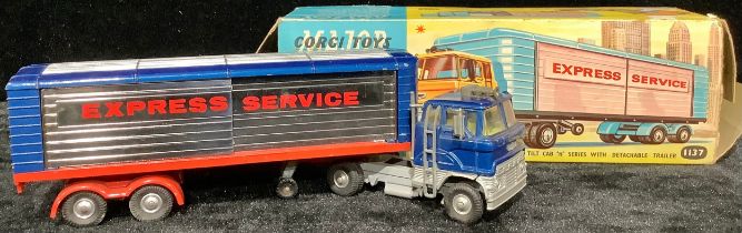 Toys & Juvenalia - a Corgi Major Toys 1137 Ford tilt cab 'H' series with detachable trailer, boxed