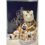 A Royal Crown Derby paperweight, Old Imari Polar Bear, exclusive signature edition of 250 for