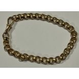 A 9ct gold bracelet, constructed from a 19th century Albert chain, 16.4g