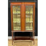 An Edwardian mahogany display cabinet, 172.5cm high, 99cm wide, 39cm deep