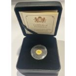 A Queen Elizabeth II Canadian 25 cent gold proof maple leaf coin, 40th anniversary of the GML,