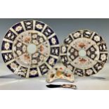 A Royal Crown Derby 2451 pattern Imari palette dinner plate, 27cm, second quality, a 2451 pattern