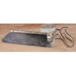 Medical Interest - a late 19th/early 20th century surgeon’s saw, by Down Bros, London, 24cm blade,