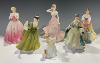 A Royal Doulton figure Alexandra, HN 3286; others, Simone HN 2378; Elegance HN 2264; Sit, HN 3123;