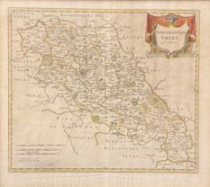 Robert Morden (1650 - 1703), a two-page coloured map, Northamptonshire, 41.5cm x 46cm