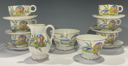 A late 19th century Staffordshire Aesthetic Movement tea set, Vernon's Patent Noiseless Ware,