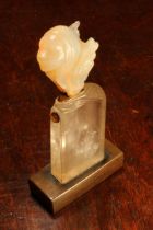 Alfred Lyndhurst Pocock (1882 - 1962), an opal carving, bust of an Art Nouveau beauty, evocative