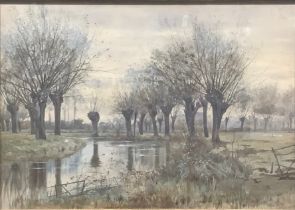 Robert Winter Fraser (1874 - 1904) A Woodland signed, label to verso, watercolour, 38cm x 54.5cm