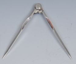 A George V silver Masonic compass, 10.5cm long, London 1921