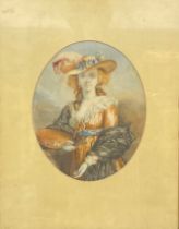 After Madame Vigee-Lebrun (19th century) Self Portrait of the Artist, watercolor, 27.5cm x 22cm