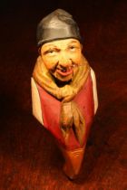 Nutcrackers - a Black Forest novelty lever-action nut cracker, carved and painted as a gypsy wearing