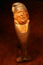 Nutcrackers - a Black Forest novelty lever-action nut cracker, carved and painted as a gentleman