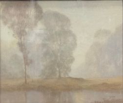 Harold J Dutton (Nottingham, early 20th century) Early Morning Mists signed, watercolor, 37cm x 44cm