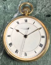 An 18ct gold open face pocket watch, Thos Russell