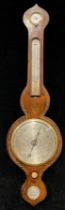 An early Victorian rosewood wheel barometer, A. Vannini, 25 Spring Street, Sheffield, 94cm high, c.