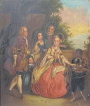 Continental School (possibly German) (19th century) An Aristocratic Family Taking Tea, oil on