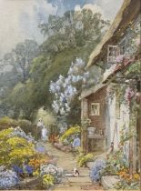 Harold Gresley (1892 - 1967) Little Eaton Cottages signed, watercolour, 29cm x 21.5cm