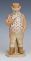 A Royal Worcester figure, after James Hadley, John Bull, from the Countries of the World Series,