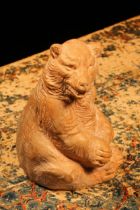 Alfred Lyndhurst Pocock (1882 - 1962), a terracotta cabinet sculpture, of a bear, 7cm high, signed