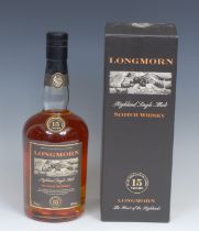 Whisky - Longmorn Highland Single Malt Scotch Whisky, aged 15 years, 45% vol, 70cl, level at base of