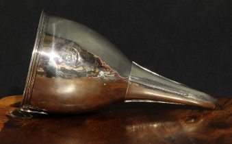 A large George III silver wine funnel, 16.5cm long, Robert Hennell I & David Hennell II , London