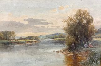 Frank Gresley (1855 - 1936) On The Trent signed, watercolour, 20cm x 31cm