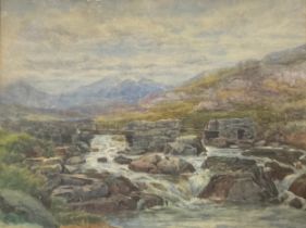 Michael Crawley (1938-present) Mountainous Stream signed, watercolour, 38.5cm x 50cm