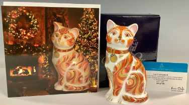 A Royal Crown Derby paperweight, Sir Winston Churchill’s cat, Jock VI of Chartwell, commemorating