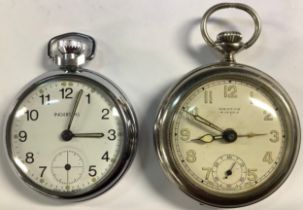 A Mentor Alarm pocket watch; an Ingersoll pocket watch (2)