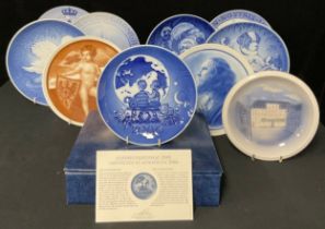 A Royal Copenhagen commemorative plate, Millennium 2000, 18cm, boxed; a Royal Copenhagen plate,