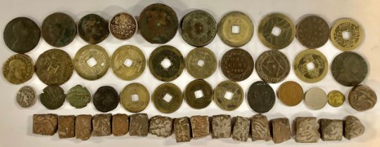 Roman coins, ancient Indiana etc
