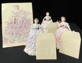 Royal Worcester figures, The Last Waltz, 6,433 of 12,500, with preliminary sketch print and