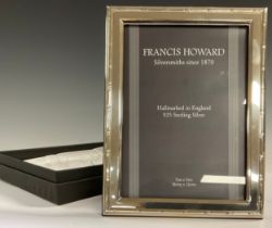 An Elizabeth II silver rectangular easel photograph frame, Francis Howard, Sheffield 2018, boxed