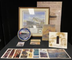 Titanic Memorabilia - a Titanic The Ship of Dreams framed composition print, from the original