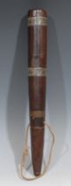 A 19th century hardwood club, possibly worked from a sailor’s fid, bound and weighted with lead