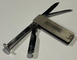 An Elizabeth II silver multi-blade penknife and pipe tamper, Birmingham 1957