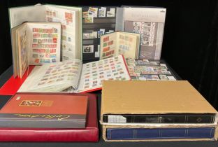 Stamps - ten stamp albums, including thousands of stamps, worldwide A - Z