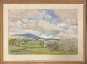 Gertrude Priestman (mid-20th century) Ingleboro' in Springtime signed, watercolour, 36cm x 55cm
