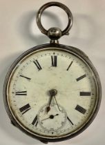 A silver pocket watch, Barclay and Co, Brooklyn, Birmingham 1883