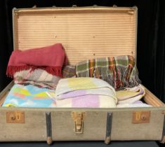 Textiles - a quantity of woollen blankets, including tartan, Tweedmill, Swando, etc, mid 20th